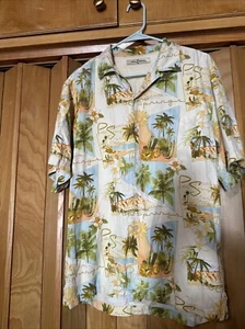Men's TOMMY BAHAMA Silk Palm Springs California Hawaiian Aloha Size S - Picture 1 of 6