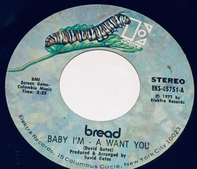Bread Baby I'm A Want You/Truckin' 7" single 45rpm (1971) 23B04 - Image 1 of 4