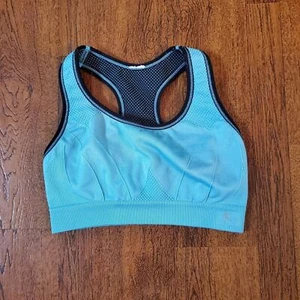 Athletic Sports Bra Girls Sz 8 Black & Blue - Picture 1 of 5