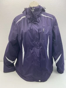 ZeroXposur Women's Winter Jacket Water Resistant Hooded Purple Fullzip Sz XL - Picture 1 of 8
