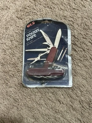 Navaja de Bolsillo Utilitaria Roja Estilo Ejército Suizo Multi Herramienta China Hoja de Acero Inoxidable Foto 1 de 2