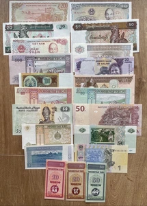 IBERMONEDA| 20 Billetes del mundo diferentes Malawi, Vietnam, Birmania... S.C. - Imagen 1 de 3