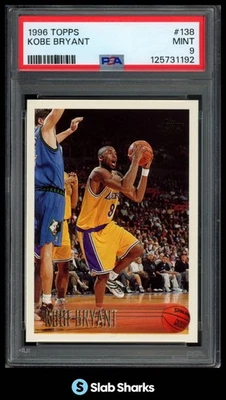Kobe Bryant 1996 Topps #138 radiocontrol novato PSA 9 Foto 1 de 4