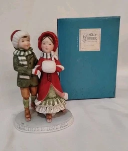 Holly Hubby Rare Christmas Is Love Figurine 1980 In Original Box Limited Edit - Picture 1 of 8