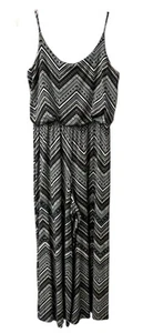 C&A Green Multi Blouson Wide Legs Sleeveless Overalls Jumpsuit Sz Large - Imagen 1 de 11