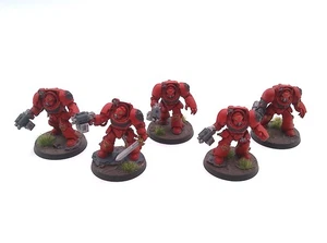 Blood Angels Terminators [x5] Space Marines [Warhammer 40K] Painted - Picture 1 of 2