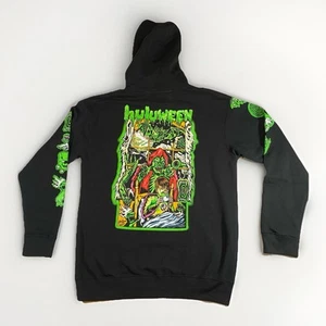 Felpa con cappuccio Huluween Halloween MNWKA Horror verde medio promo Hulu RARA - Foto 1 di 9