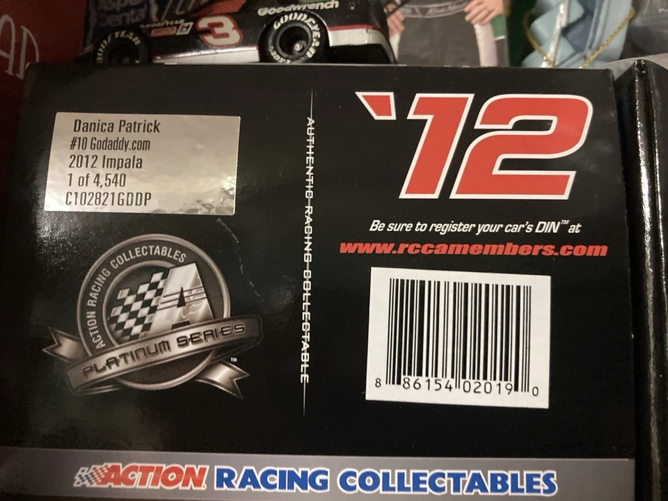 1/24 Acción 2012 #10 Danica Patrick GoDaddy Chevy Impala/4540 NASCAR Foto 1 de 1