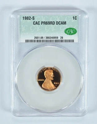 1982-S Lincoln Memorial Cent PR69 RD DCAM CAC CACg *0480 - Image 1 of 4