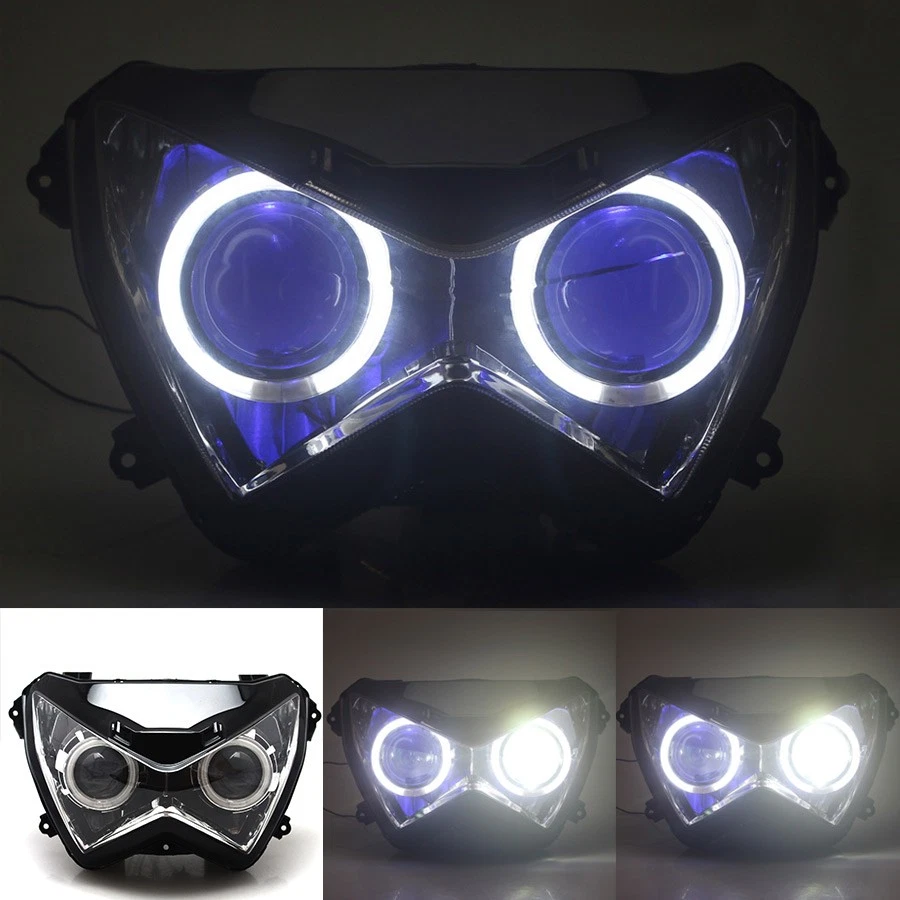 Faro delantero HID azul mal de ojo para Kawasaki Z800 Z300 Z250 2013-2016 Foto 1 de 4