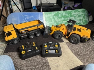 22 Channel Top Race 1:14 TR213 & TR212 Remote Heavy Loader HD Metal & Dump Truck - Picture 1 of 16