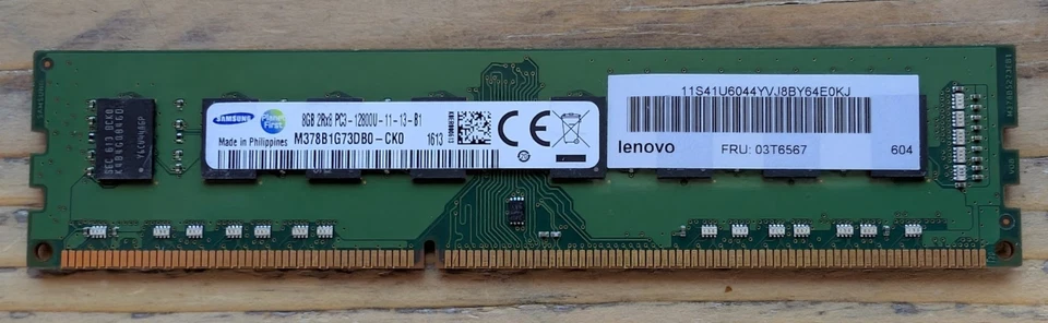 M378B1G73QH0-CK0 Samsung 8GB PC3-1200U-11-13-B1 Memory RAM - Image 1 of 1