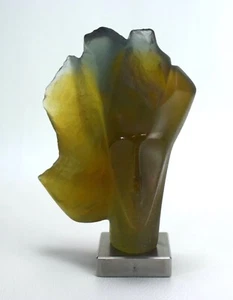 Daum Crystal Sculpture Kea Sylvie Koechlin Signed Pate De Verre Vintage - Picture 1 of 10