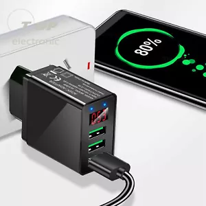 3Port Fast Quick Charge LED QC 3.0 USB Hub Wall Charger Power Adapter - Picture 1 of 13