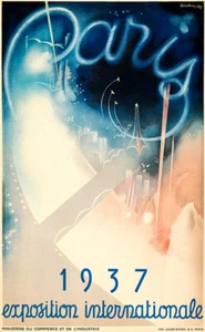 Paris International Exposition - 1937 - Promotional Advertising Poster - Picture 1 of 1