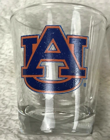 Auburn University Tigers 2 oz Shot Glass Blue War Eagle NEW Cover