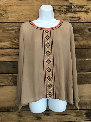 Blusa Umgee para mujer con botones en la espalda talla M bordada manga larga Foto 1 de 3