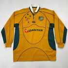 Maillot à manches longues Australia Wallabies 2006-07 Rugby Union Home Maillot Canterbury