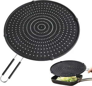 Splatter Screen for Frying Pan, Grease Splatter Guard, Heat-Resistant Splatter - Picture 1 of 11