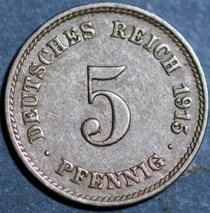 Germany Empire 5 Pfennig 1915 J KM# 11 - Picture 1 of 2
