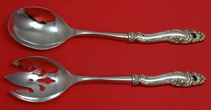 Decor by Gorham Sterling Silver Salad Serving Set 2pc Pierced Custom 10 1/2" - Picture 1 of 3