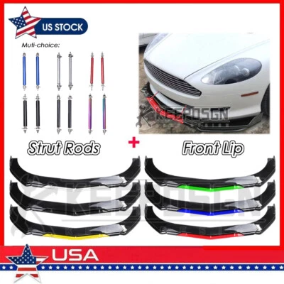 For Aston Martin DB9 Volante Front Bumper Lip Spoiler Splitter Body Kit Parts - Image 1 of 4