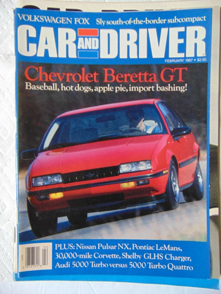 CAR and DRIVER Magazine Feb 1987 Volkswagen FOX - Image 1 of 1