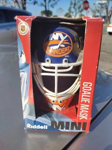 Riddell Anaheim New York islanders Mini Hockey Goalie Mask NHL Helmet - Picture 1 of 6