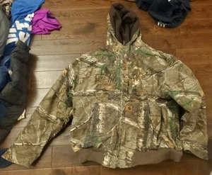 ULTRA RARE MODEL CARHARTT REALTREE HOODED CAMOUFLAGE JACKET MENS SIZE 2XL 102205 - Picture 1 of 12