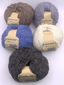 Jamieson's Shetland Heather Yarn Lot of 5 Aran - Picture 1 of 7