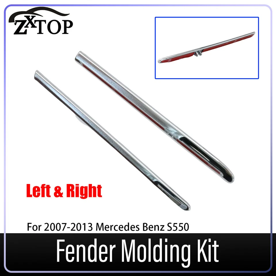 Barra de moldura de guardabarros delantera izquierda+derecha Fit Mercedes-Benz CL550 CL600 CL63 AMG CL65 AMG Foto 1 de 4