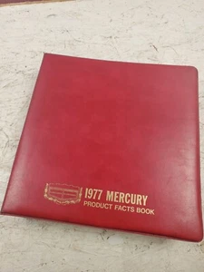 Libro fatti prodotto Ford Mercury 1977 vintage vinile rosso raccoglitore 3 anelli con memo  - Foto 1 di 7