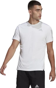 adidas Own The Run T-Shirt Mens Running Top Reflective - White - Picture 1 of 7