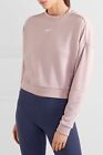 Nike Dusty Pink Crop Sweatshirt - Size M / 8 - 10 - Open Back Swoosh Logo Jumper