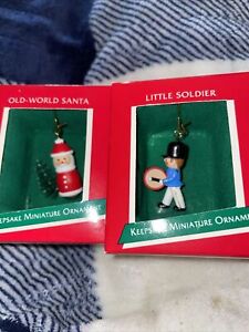 Hallmark Miniatures Old World Santa 1989 Little Soldier1989 New