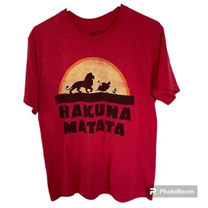 Disney Hakuna Matata Size MED T-Shirt Lion King Short Sleeve Retro Graphic Tee - Picture 1 of 7