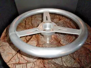 Dino Marine Alum Steering Wheel with Billet Alum wheel adaptor Spokes 13.5" - Picture 1 of 12
