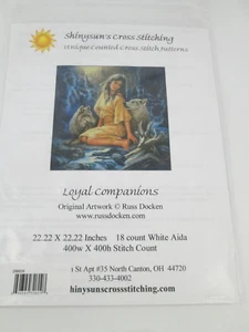 Shinysun LOYAL CAMPANIONS wolf Native American Counted Cross Stitch Pattern Only - Picture 1 of 2