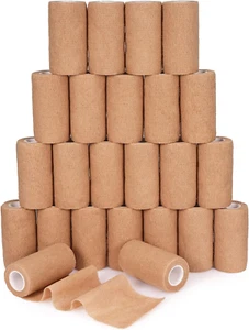 24 Pack Self Adherent Cohesive Bandage Wrap, 4” X 5 Yards - Picture 1 of 12