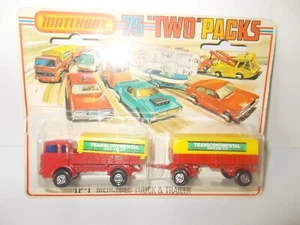 MATCHBOX TP1 TWO PACK MERCEDES TRUCK AND TRAILER MOC - Picture 1 of 10