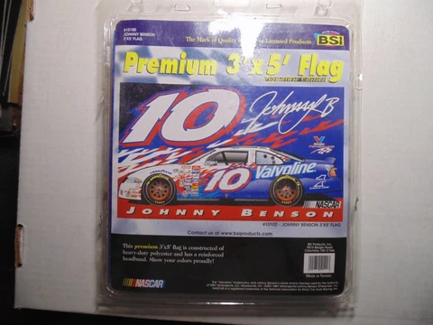 2001 Johnny Benson Flag 3 x 5 feet New Old Stock Unopened Package NOS Valvoline Cover
