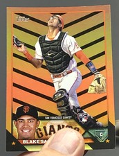 BLAKE SABOL 2023 TOPPS UPDATE ORANGE & BLACK HALLOWEEN FOIL INSERT ROOKIE CARD!