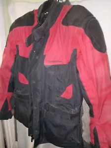 First gear Biker Motorcycle Jacket Size L w liner and protector. Some fading - Picture 1 of 5