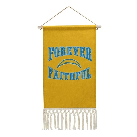 Forever Faithful San Diego Chargers Cotton and Linen Hanging Posters+Wood Rod Cover