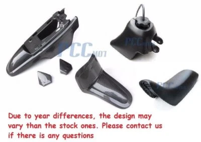 YAMAHA PW50 PLASTIC SEAT GAS TANK KIT CARBON FIBER M PS44 - Image 1 of 4