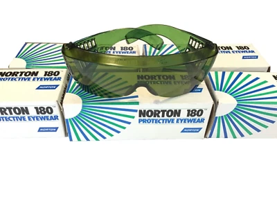 Norton EE. UU. VERDE OSCURO Gafas de Seguridad Policarbonato Gafas Protectoras 18020 NUEVO Foto 1 de 4