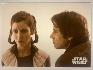 2019 Topps Star Wars Empire Strikes #89 Back Black White Orange Hue /5 Han Leia - Bild 1 von 2