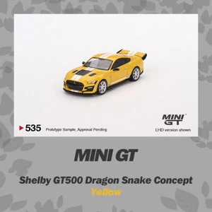 MINI GT 1:64 Shelby GT500 Dragon Snake Concept Yellow Model Car - Picture 1 of 4