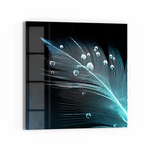 DEQORI Magnettafel Glas 'Feder mit Wasserperlen' beschreibbar, viele Größen - Bild 1 von 80