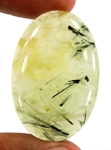 74.80 Ct Natural Green Prehnite Gemstone Stone Cabochon Wire Wrap Stone - 12602 - Bild 1 von 2